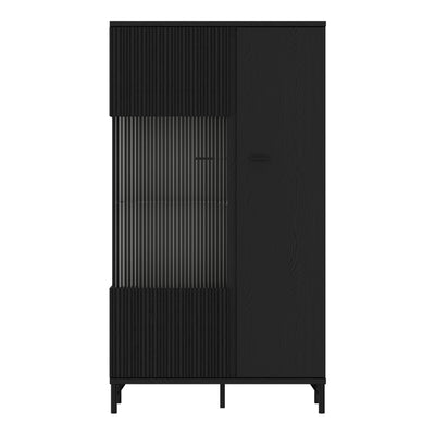Lusaka Display Cabinet 2 Door in Black Graphite – FTG, view 2