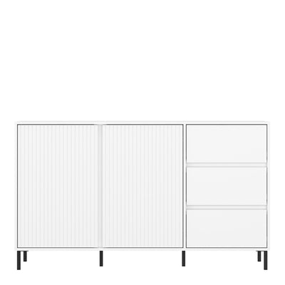 Avenale Sideboard 2 Door 3 Drawer in Alpine White High Gloss – FTG, view 2