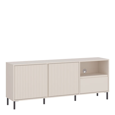 Avenale Wide TV Cabinet  2 Door 1 Drawer in Cashmere – FTG