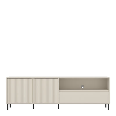 Avenale TV Cabinet 2 Door 1 Drawer in Cashmere – FTG, view 2