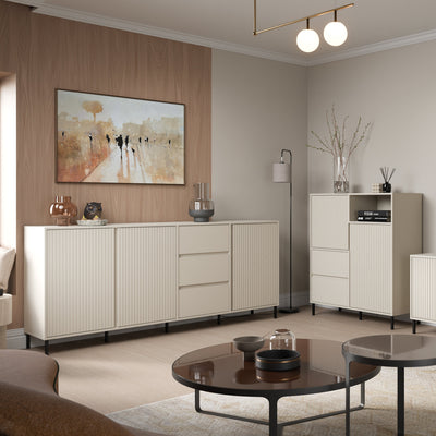 Avenale Sideboard 3 Door 3 Drawer in Cashmere – FTG, view 6