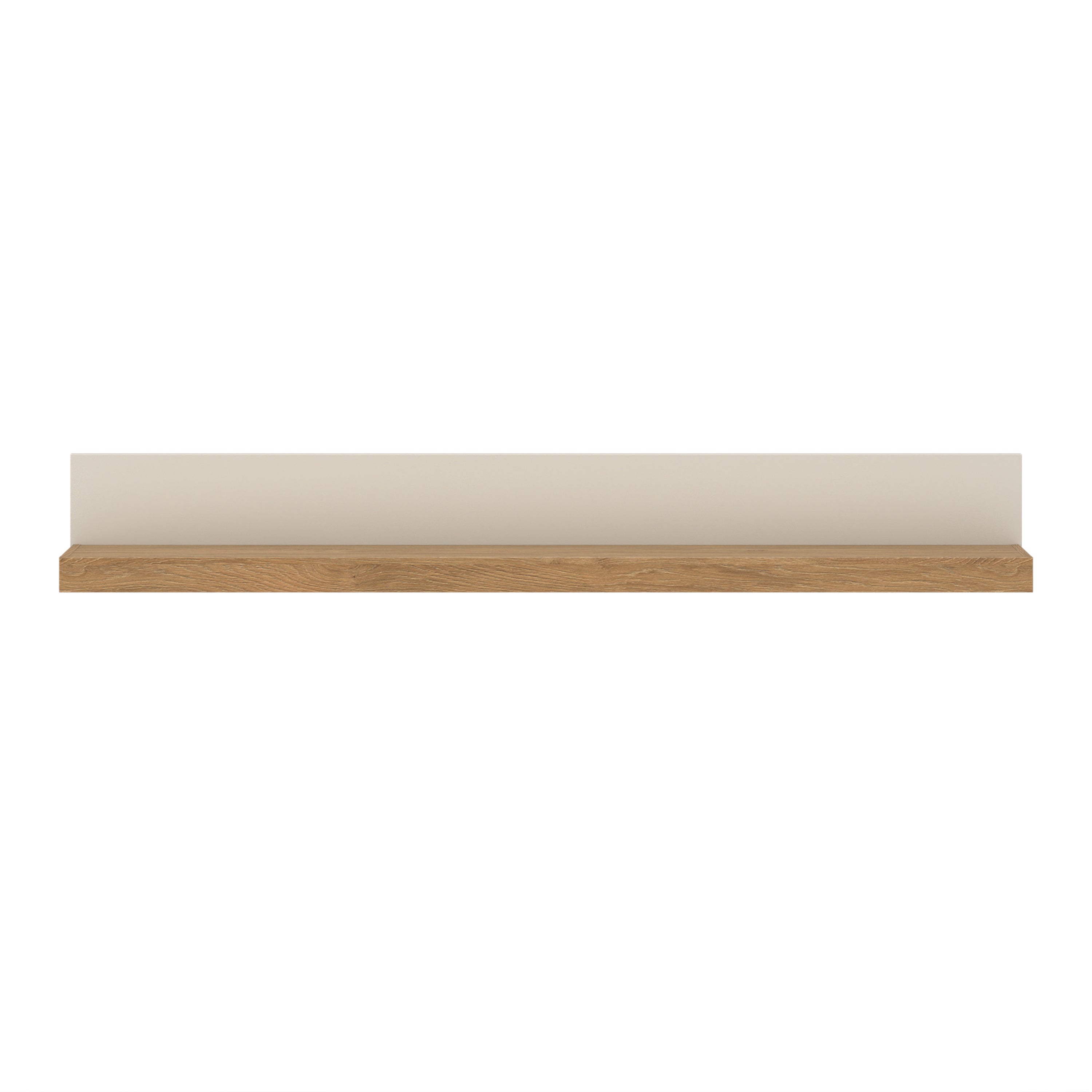 Naxxar Wall Shelf 194 cm in Cashmere and Stone Oak