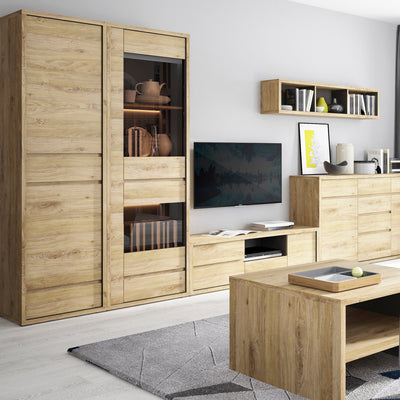 Shetland 2 Door 2 Drawer Narrow Cabinet – FTG, view 3