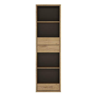 Shetland Tall Narrow 3 Drawer Bookcase – FTG, view 2
