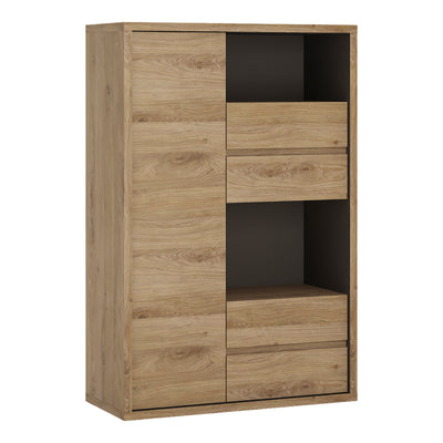 Shetland 1 Door 4 Drawer Display Cabinet – FTG