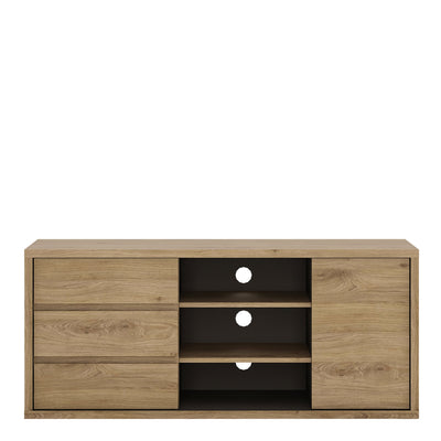Shetland 1 Door 3 Drawer TV Cabinet – FTG, view 2