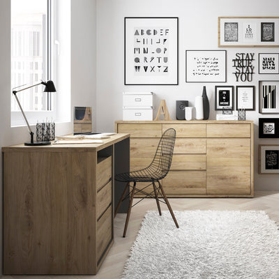 Shetland 3 Drawer Desk – FTG, view 5