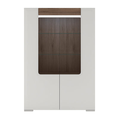 Toronto Low Glazed 2 Door Display Cabinet with Internal Shelves (inc. Plexi Lighting) – FTG, view 2