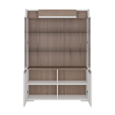 Toronto Low Glazed 2 Door Display Cabinet with Internal Shelves (inc. Plexi Lighting) – FTG, view 3