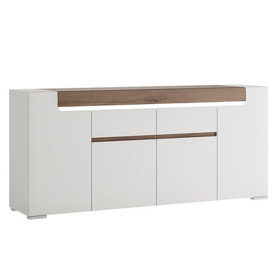 Toronto Wide 4 Door 2 Drawer Sideboard (inc. Plexi Lighting) – FTG