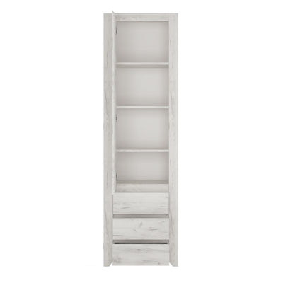 Angel Tall Narrow One Door 3 Drawer Narrow Cupboard – FTG, view 3