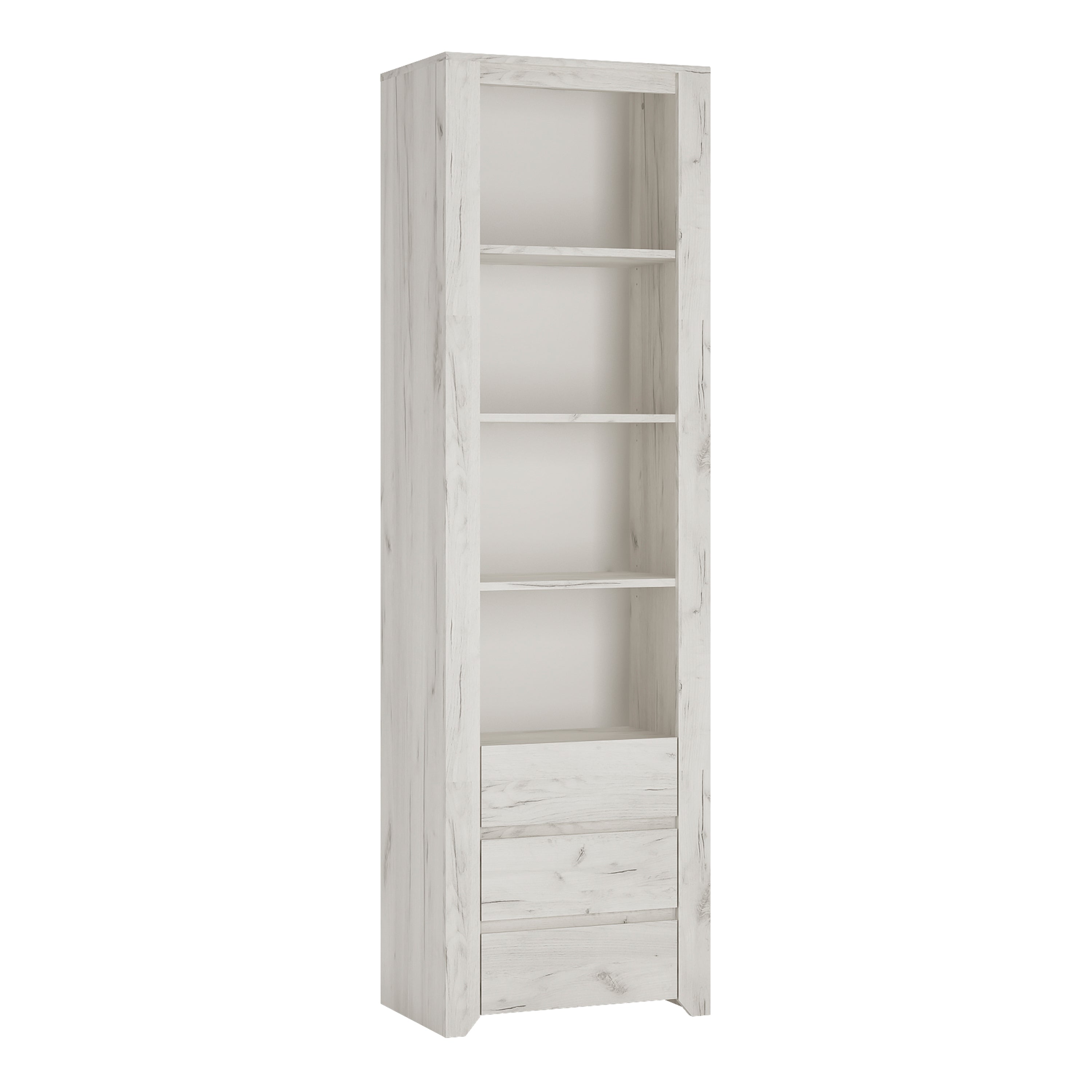 Angel Tall Narrow 3 Drawer Bookcase – FTG