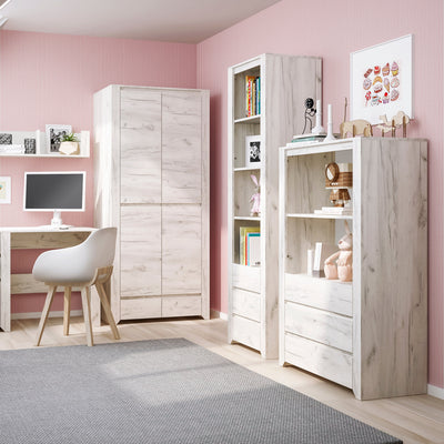 Angel Tall Narrow 3 Drawer Bookcase – FTG, view 6