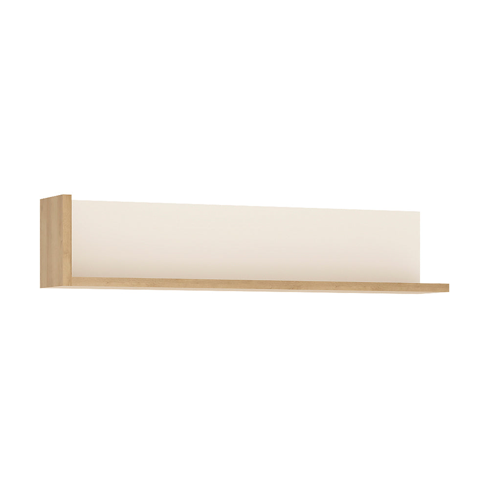 Lyon 120cm Wall Shelf in Riviera Oak/White – FTG