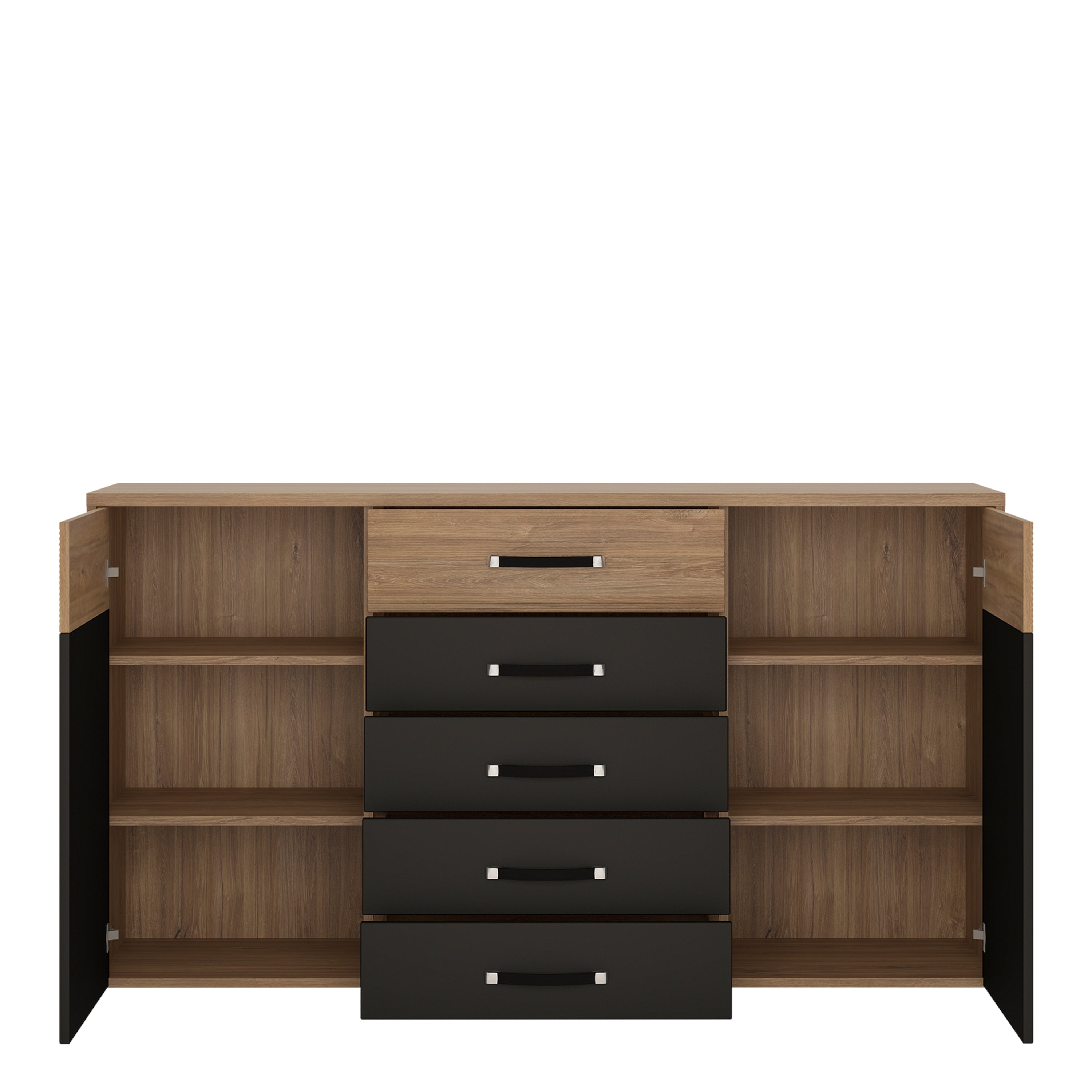 Monaco 2 Door 5 Drawer Wide Cupboard – FTG, view 2