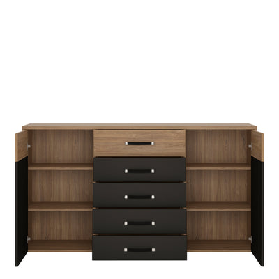 Monaco 2 Door 5 Drawer Wide Cupboard – FTG, view 2