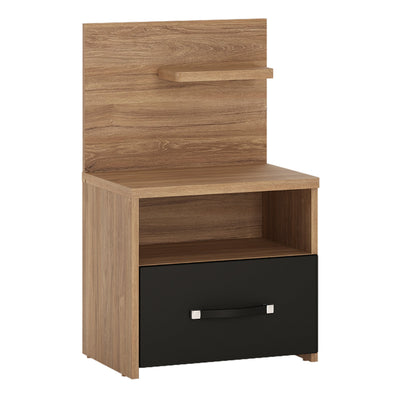 Monaco 1 Drawer Bedside with Open Shelf – FTG