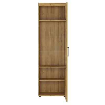 Cortina Tall Glazed Display Cabinet (RH) in Grandson Oak – FTG, view 2