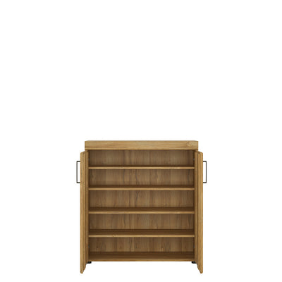 Cortina 2 Door Shoe Cabinet in Grandson Oak – FTG, view 2