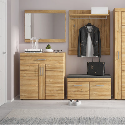 Cortina 2 Door Shoe Cabinet in Grandson Oak – FTG, view 3