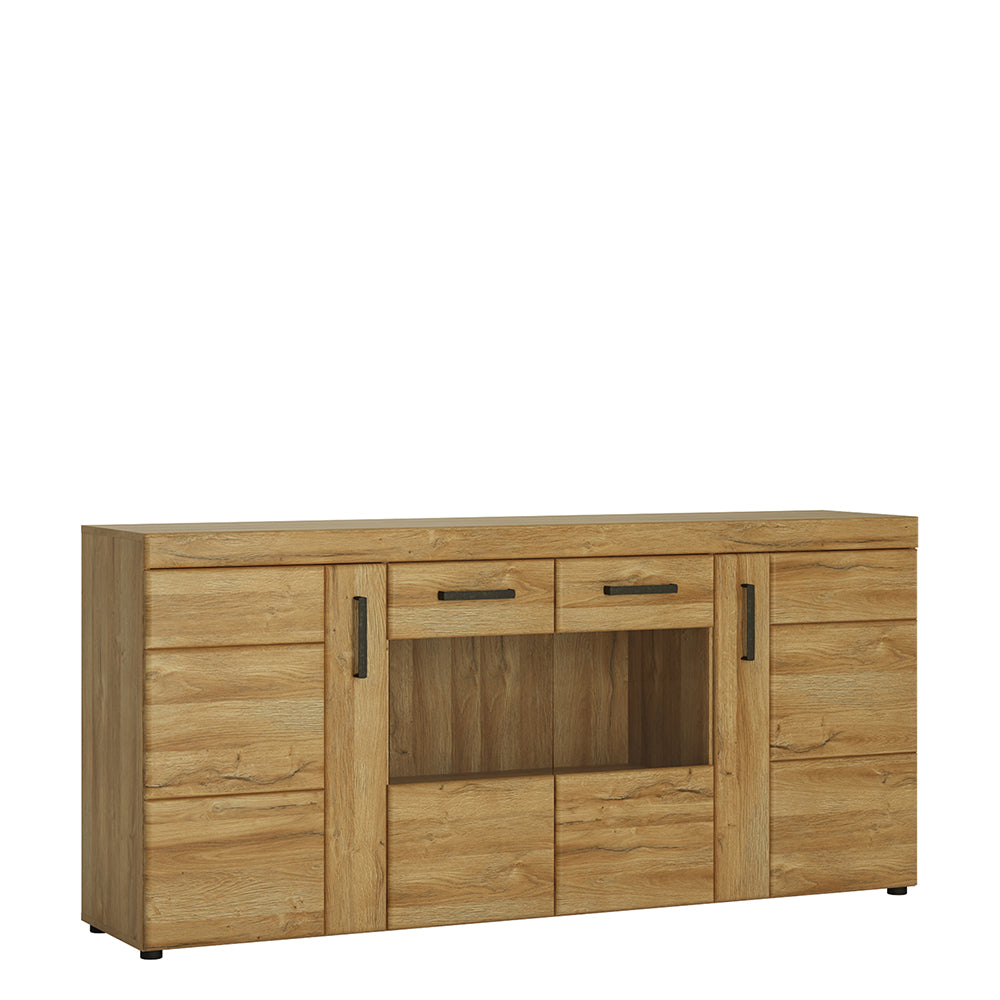 Cortina 4 Door Wide Glazed Sideboard in Grandson Oak – FTG