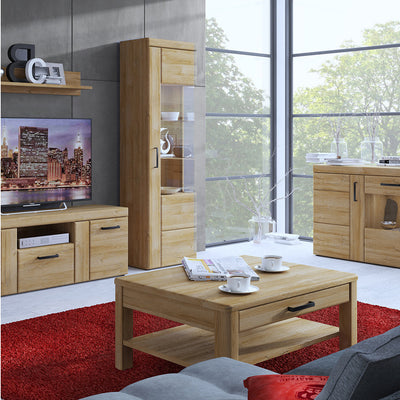 Cortina 4 Door Wide Glazed Sideboard in Grandson Oak – FTG, view 5