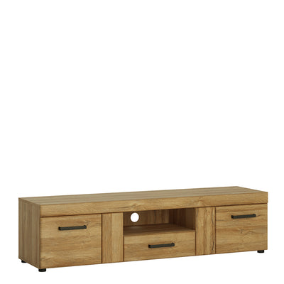 Cortina 2 Door 1 Drawer Wide TV Cabinet in Grandson Oak – FTG