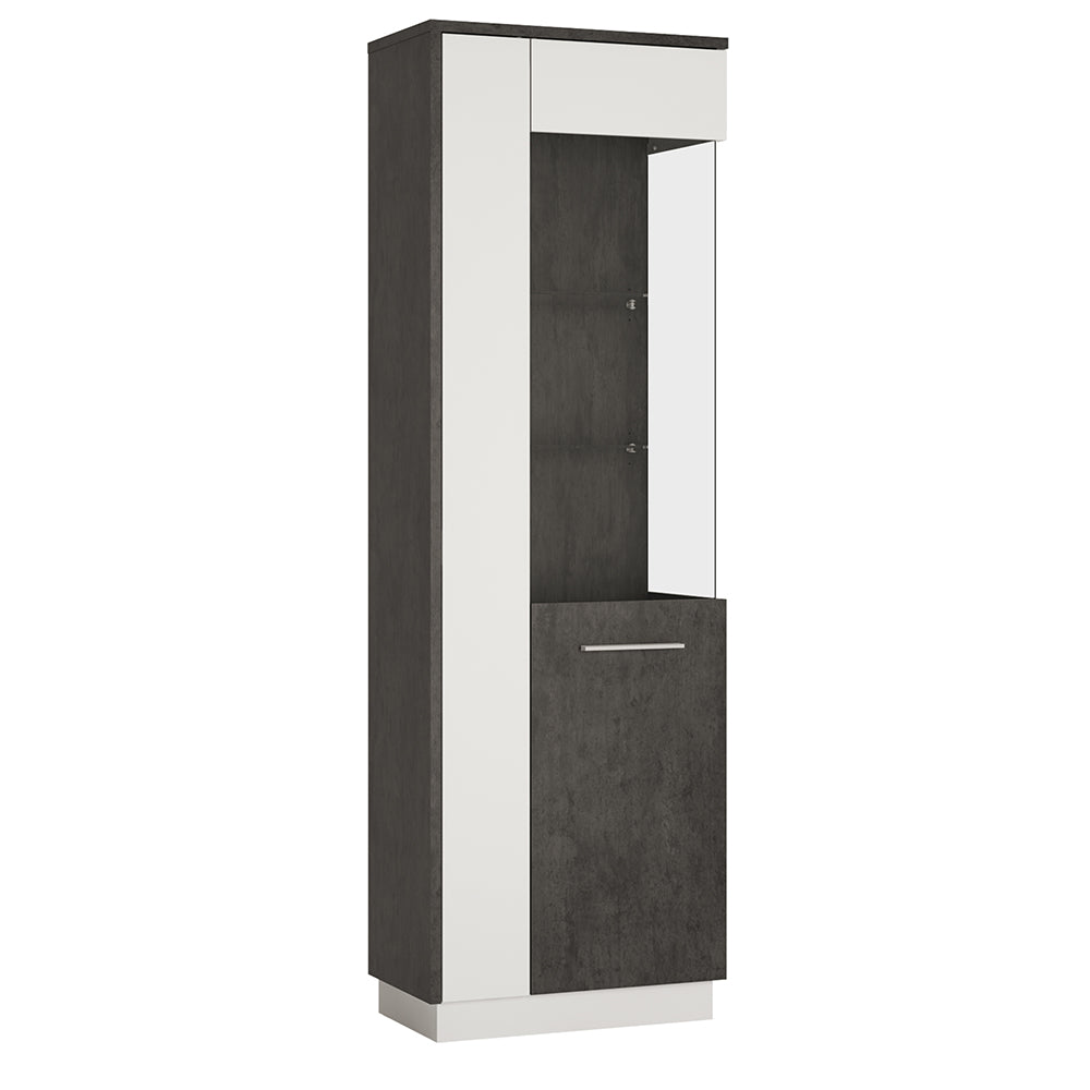 Zingaro Tall Glazed Display Cabinet (RH) – FTG