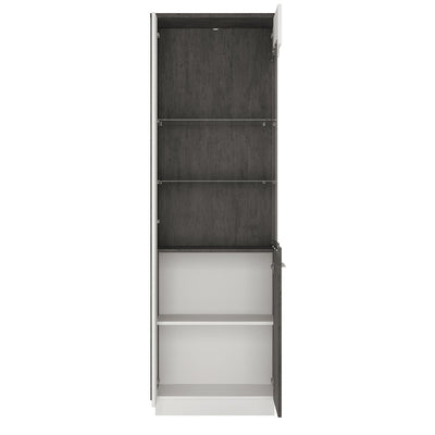 Zingaro Tall Glazed Display Cabinet (RH) – FTG, view 2