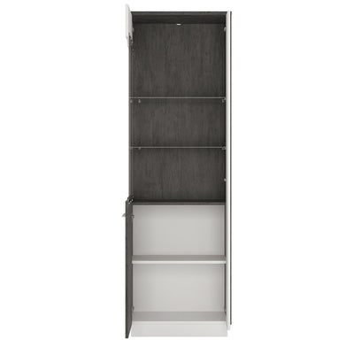 Zingaro Tall Glazed Display Cabinet (LH) – FTG, view 2