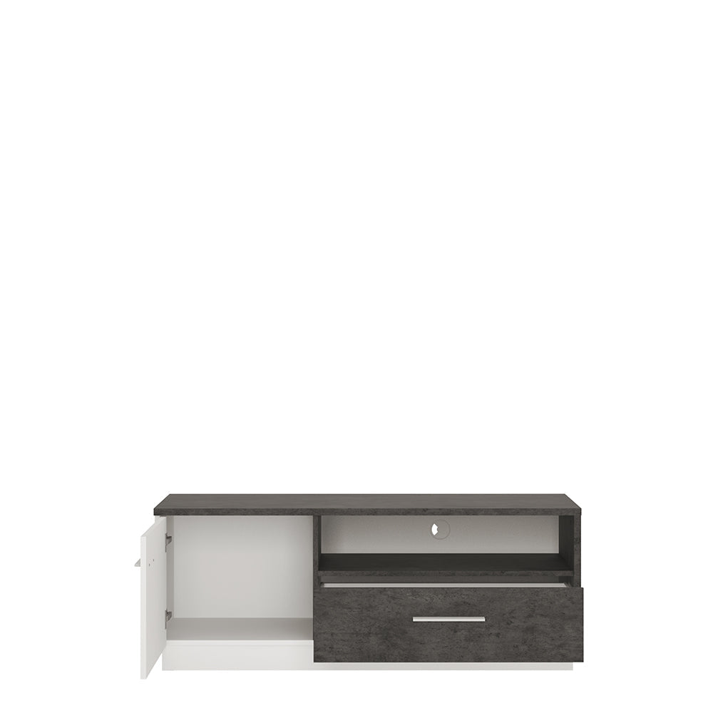 Zingaro 1 Door 1 Drawer TV Cabinet – FTG, view 2