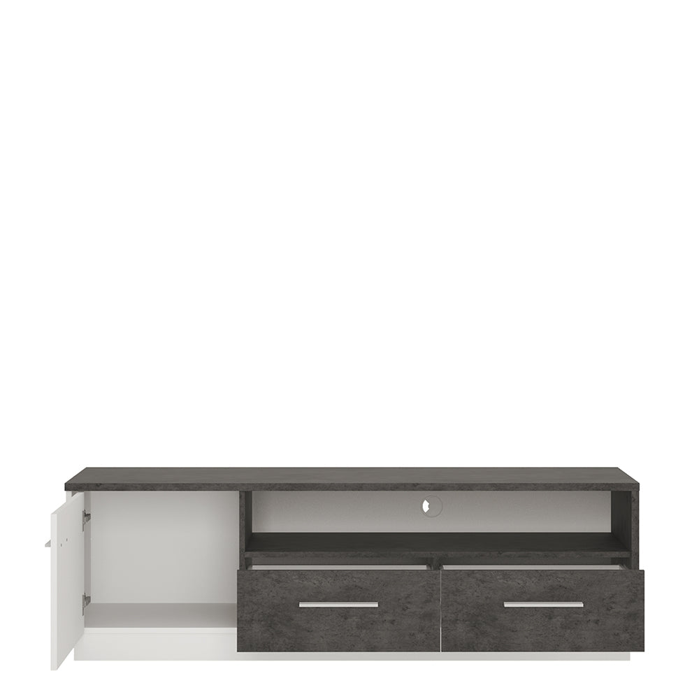 Zingaro 1 Door 2 Drawer Wide TV Cabinet – FTG, view 2