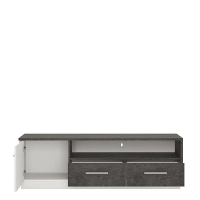 Zingaro 1 Door 2 Drawer Wide TV Cabinet – FTG, view 2