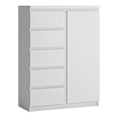 Fribo 1 Door 5 Drawer Cabinet in White – FTG