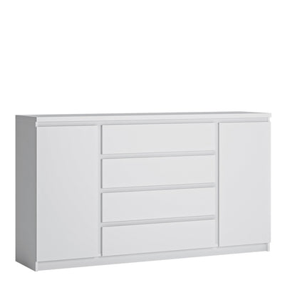 Fribo 2 Door 4 Drawer Wide Sideboard in White – FTG