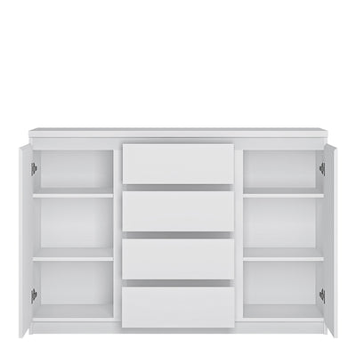 Fribo 2 Door 4 Drawer Sideboard in White – FTG, view 2