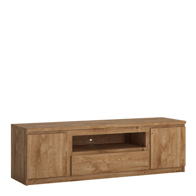 Fribo 2 Door 1 Drawer 166cm Wide TV Cabinet in Oak – FTG