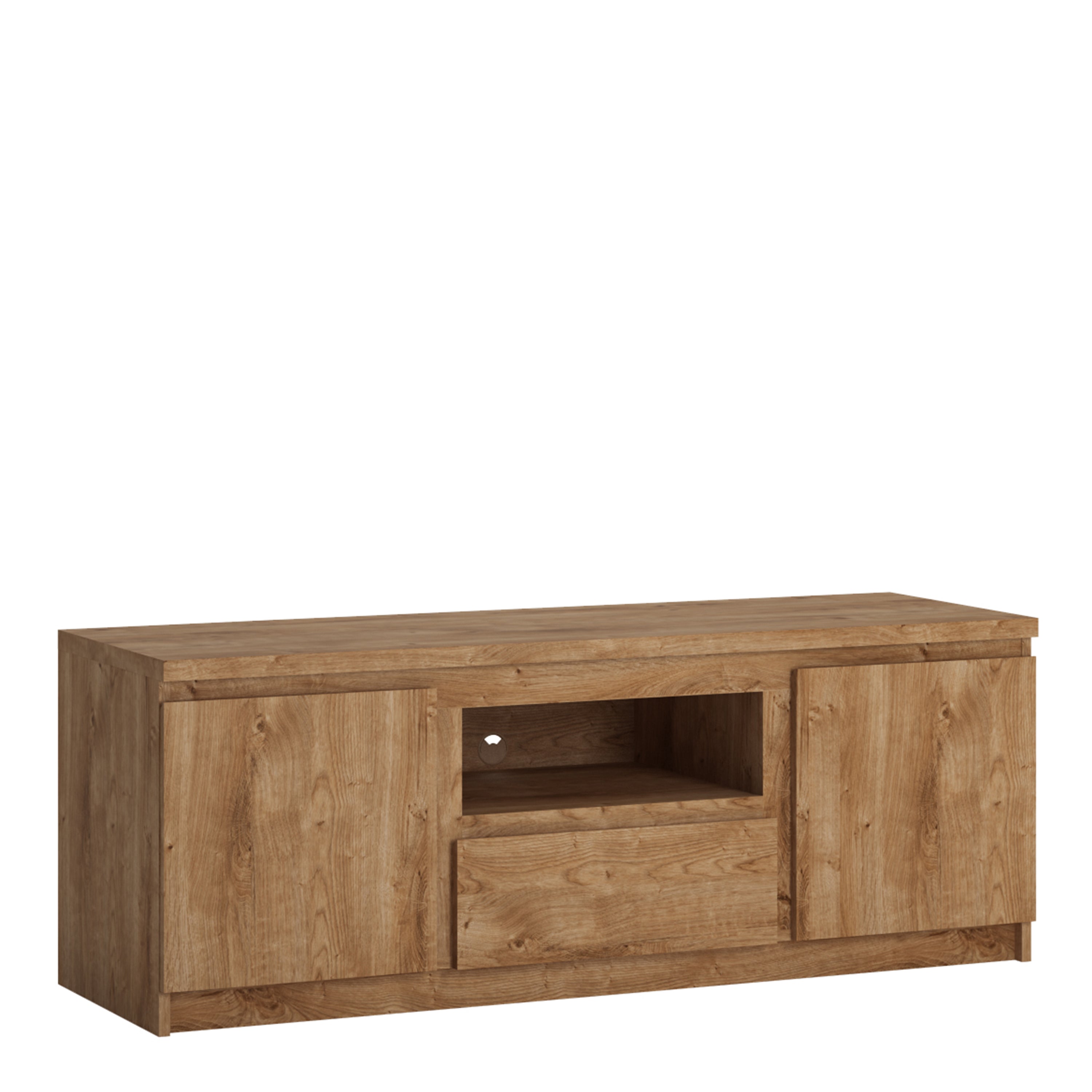 Fribo 2 Door 1 Drawer 136cm wide TV Cabinet in Oak – FTG