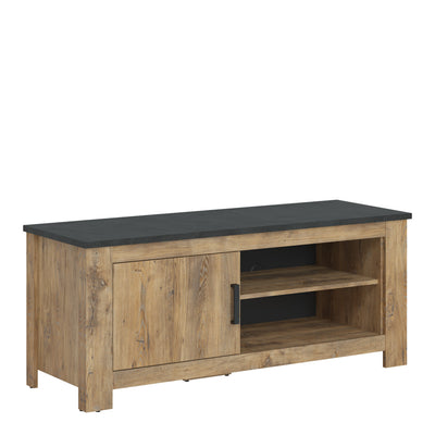 Rapallo 1 Door 138 cm TV Cabinet in Chestnut and Matera Grey – FTG
