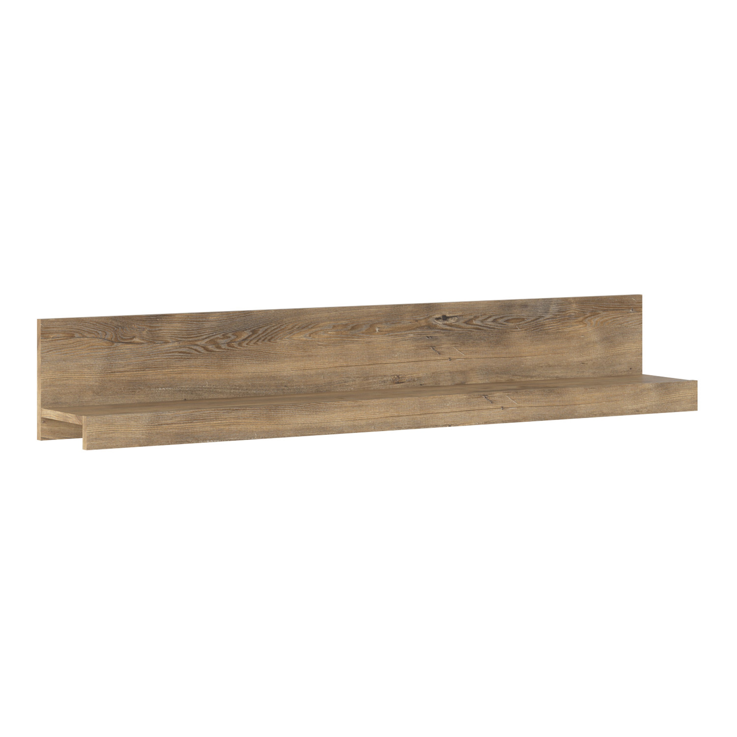 Rapallo 135cm Wide Wall Shelf in Chestnut and Matera Grey – FTG