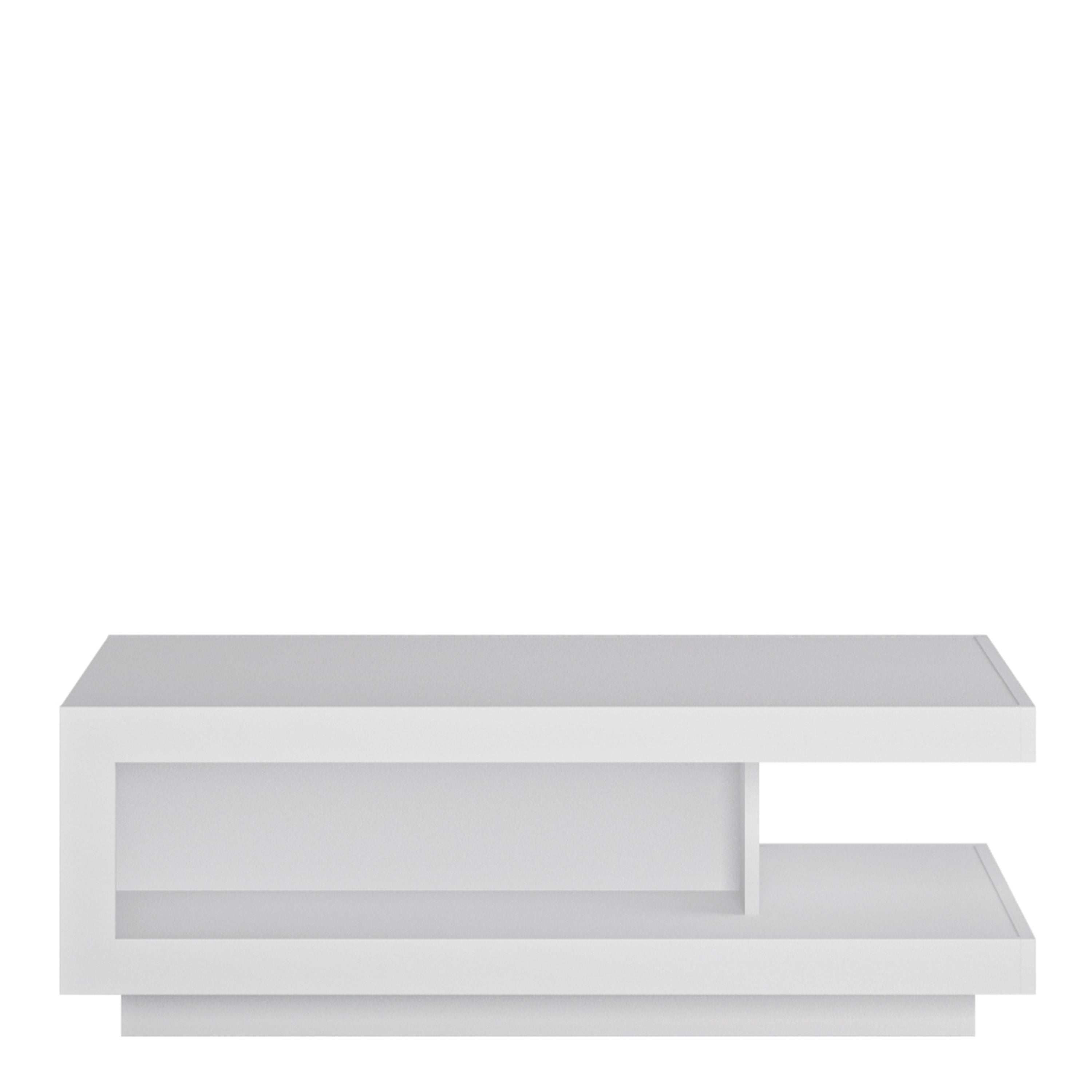 Lyon Designer Coffee Table in White and High Gloss – FTG, view 2