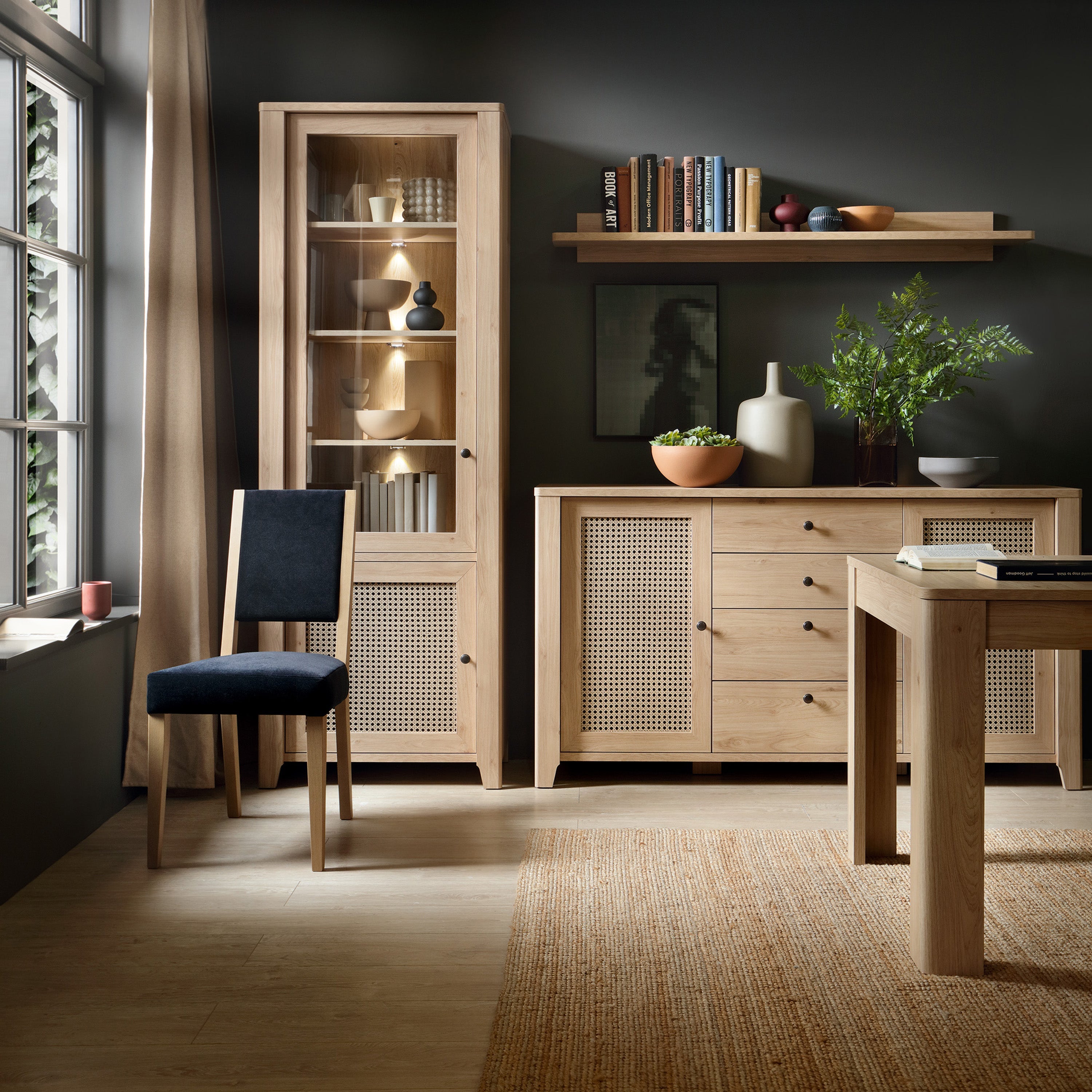 Cestino Shelf In Jackson Hickory Oak – FTG, view 2