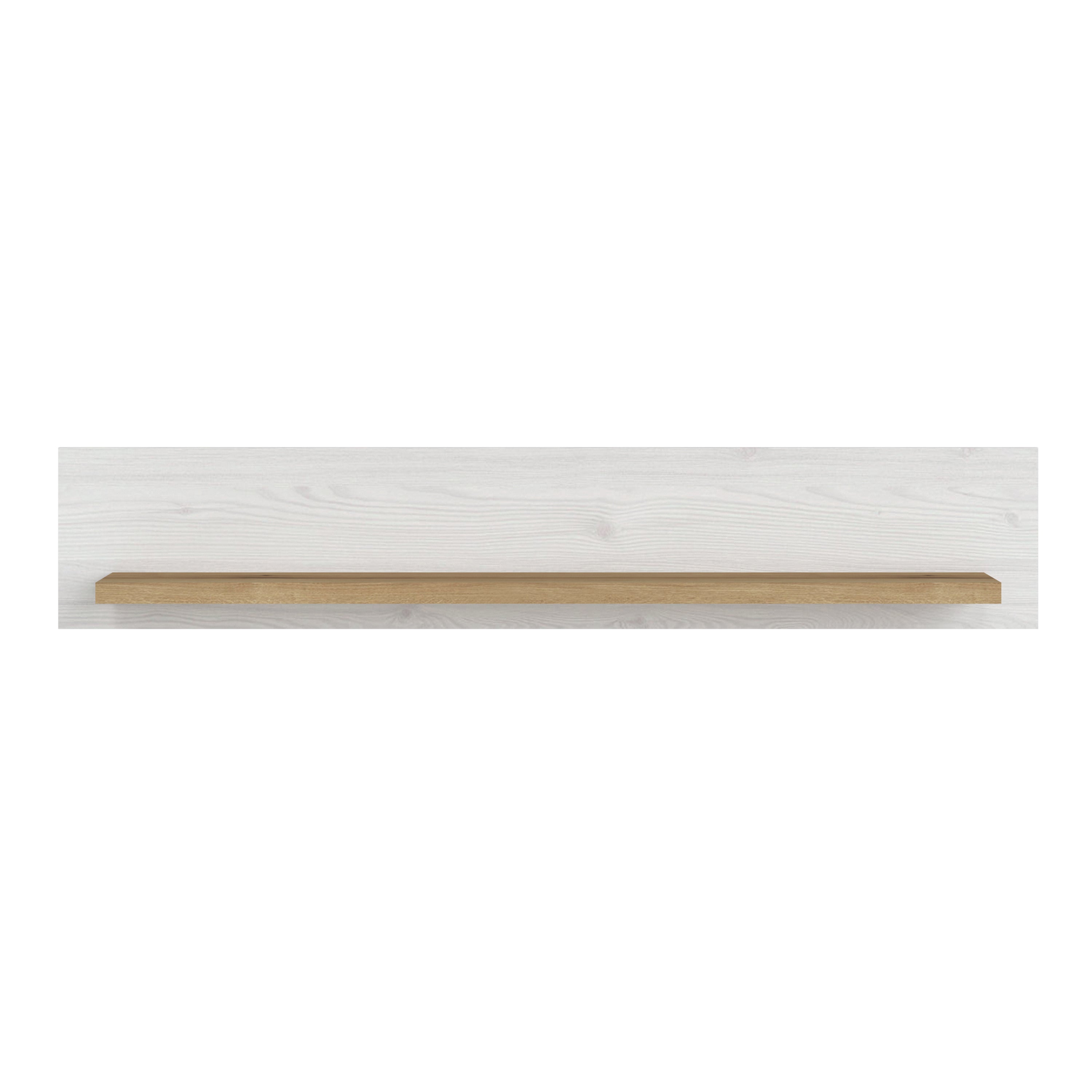 Celesto Shelf in White and Oak – FTG, view 2