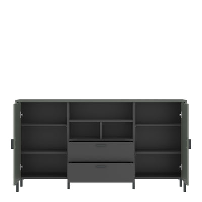 Arundel Sideboard 2 Door 2 Drawer in Green/Grey – FTG, view 2