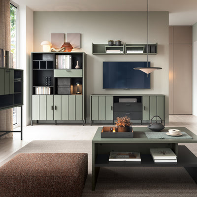 Arundel Sideboard 2 Door 2 Drawer in Green/Grey – FTG, view 3