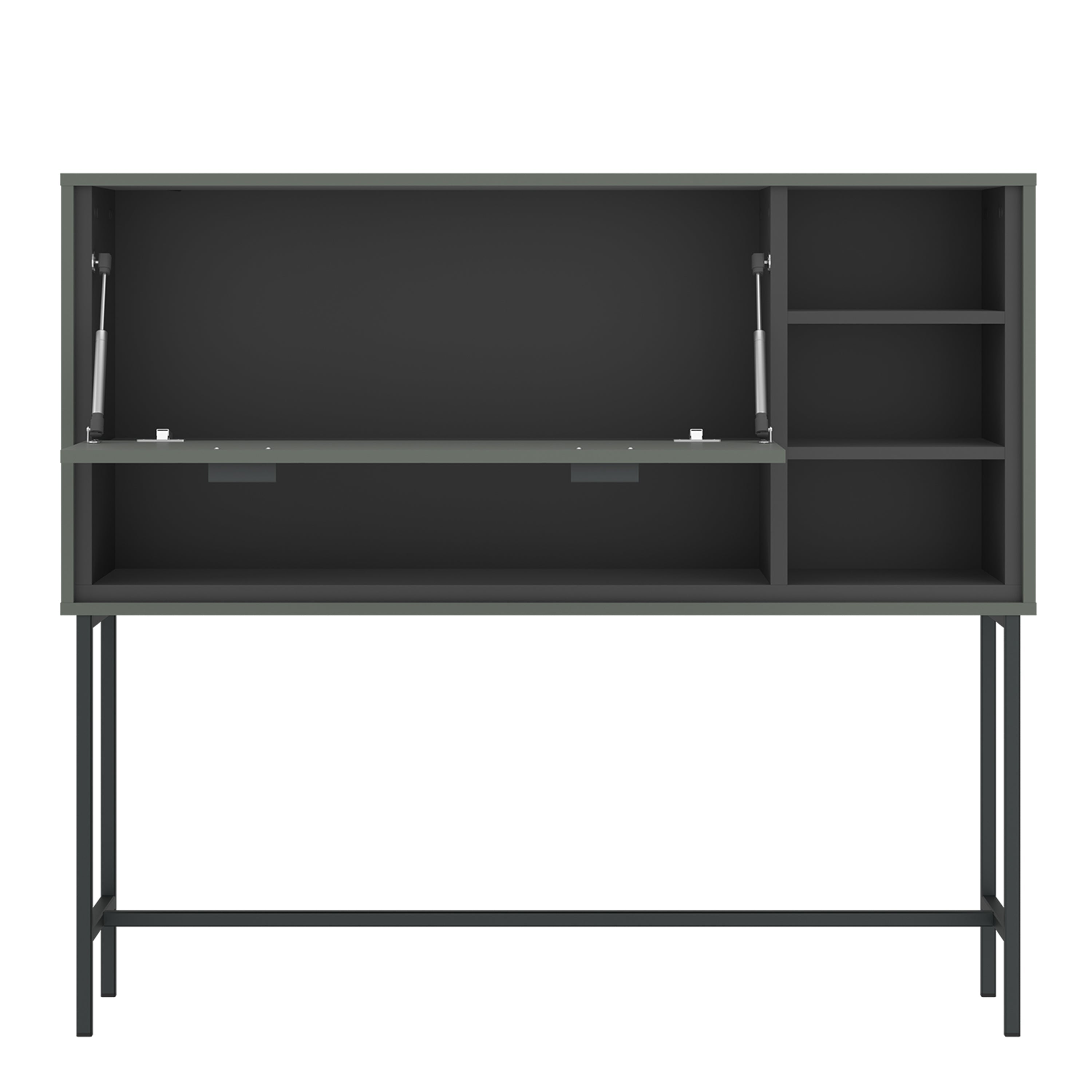 Arundel Bar Table 1 Flap in Green/Grey – FTG, view 2