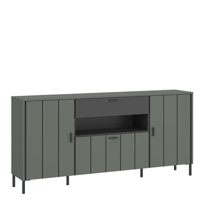 Arundel Sideboard 2 Door 1 Flap 1 Drawer in Green/Grey – FTG