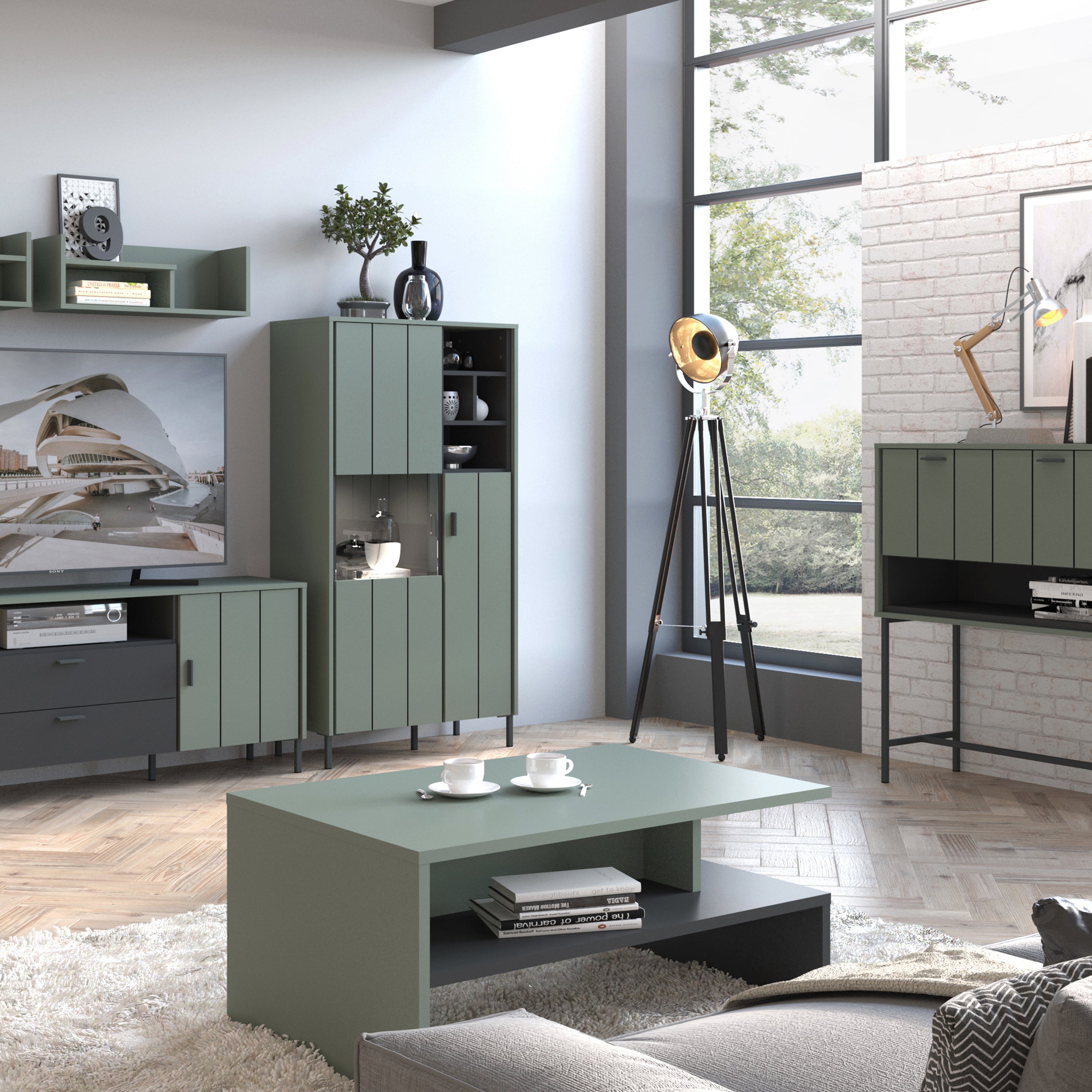 Arundel Coffee Table in Green/Grey – FTG, view 4