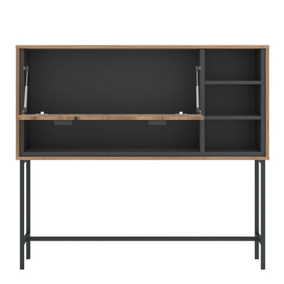 Arundel Bar Table with 1 Flap in Oak/Grey – FTG, view 2