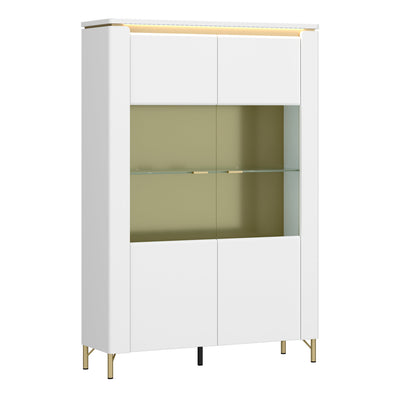 Lazio Vitrin 2 Door in Alpine White/White Gloss – FTG